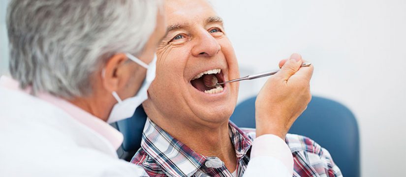 old man at the dentist